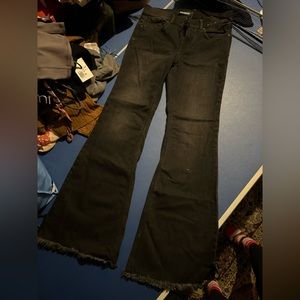 Express black flare jeans